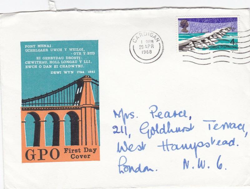 GB 1968 Tarr Steps FDC VGC