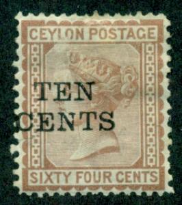 Ceylon #104  Mint  VF LH  CV$475.00