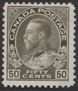 Canada #120 50c George V Admiral Mint OG F-VF Hinged