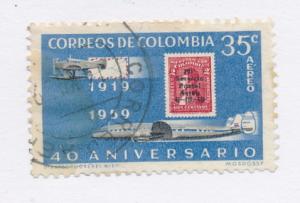 Colombia 1959 Scott C347 used - 35c, postage stamps cent