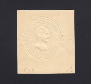 Scott #U340a 30c Brown Hamilton Mint Cut Square, Cat $40.00