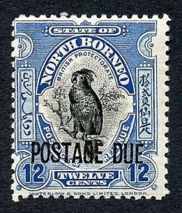 North Borneo SGD83 12c Post Due M/M Cat 75 Pounds