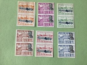 Liberia 1957 1st flight Robertsfield to New York mnh imperf stamps A4504