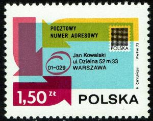 Poland #1970  MNH - Postal Code System (1973)