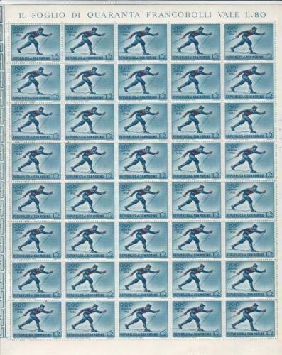 San Marino  olympics 1955 winter sports mint never hinged  stamp sheet R19902