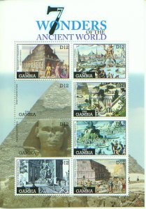 Seven Wonders of the World,  S/S 8 (GAMB08011)*