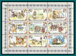 Tristan da Cunha 1980 Christmas, sheetlet, MNH 282,SG287-SG295