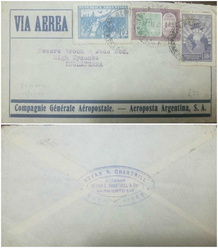 O) 1931 ARGENTINA, AIRMAIL, MARCH OF THE VICTORIOUS INSURGENTS A117 12 C. - COND