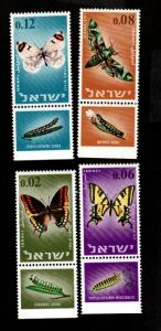 Israel # 304-307 Mint Never Hinged With Tabs!