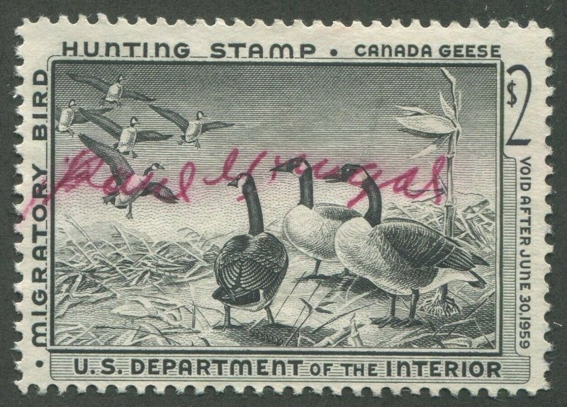 UNITED STATES RW25 1958 DUCK STAMP