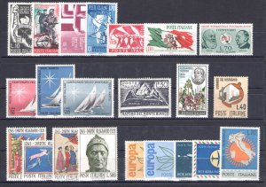 1960-1969 Italy Republic, New Stamps, Complete Vintages SPECIAL OFFER (Without G