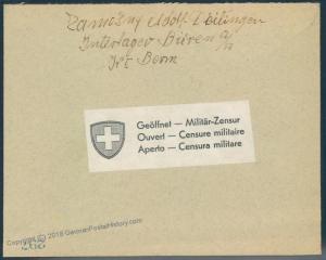 Switzerland WWII Internee Camp Luetzelflueh-Goldbach Prisoner Cover Censor 53826