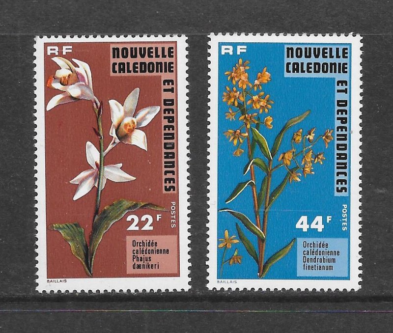NEW CALEDONIA #425-6 ORCHIDS MNH