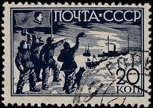 Russia-USSR 1938 Sc 644 U f cto Polar rescue