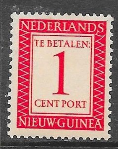 Netherlands New Guinea J1: 4c Numeral, MH, F-VF