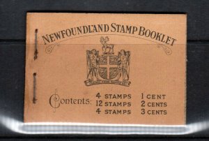 Newfoundland Booklet #2 Very Fine Mint Panes Stuck To Interleaving - Very Rare