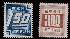 Japan # 413-414, Numerals, Mint Hinged, 1/3 Cat.