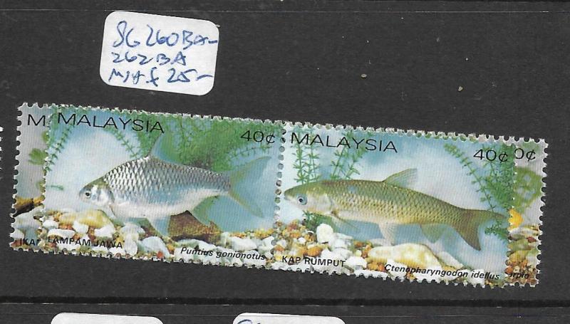 MALAYSIA   (PP2605B)  FISH SG 260BA-262BA             MNH