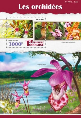 TOGO 2015 SHEET ORCHIDS FLOWERS tg15516b