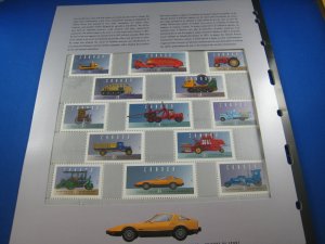 CANADA 1993-1996 VEHICLES SHEET IN FOLDER  MNH