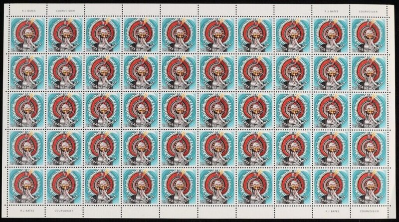 PAPUA NEW GUINEA 1977 Headdresses set full sheets. MNH **. SG 318-29 cat £150+.