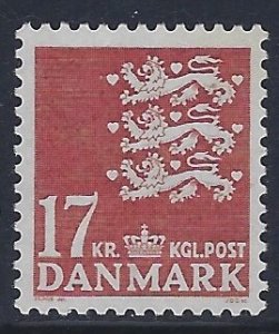 Denmark, Scott #719; 17k Small State Seal, MNH