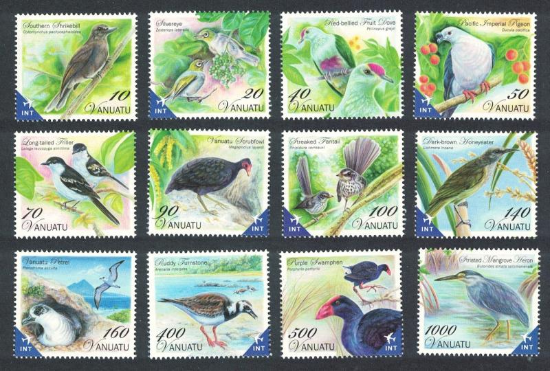 Vanuatu Heron Dove Swamphen Petrel Birds 12v SG#1118-1129 SC#1025-1036