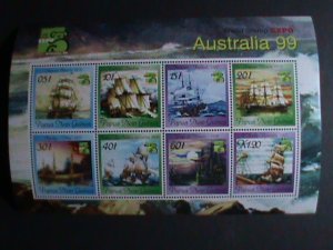 AUSTRALIA-1999-SC#1729B-WORLD STAMPS EXPO-SAILING SHIPS MNH S/S VF-ESTV. $8