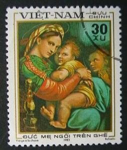 Vietnam - 1289A - Raphael: Virgin Mother Seated on Chair