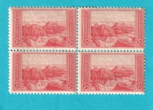 US 741 MNH OG BLOCK OF FOUR