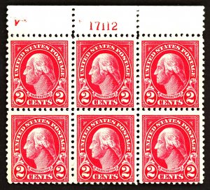 U.S. #554 MINT Block with Star OG LH 