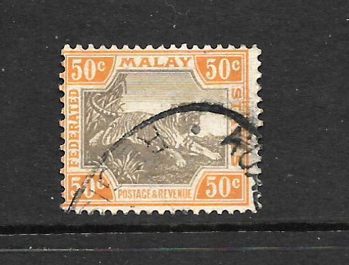 MALAY FEDERATED STATES  1900-01   50c  TIGER    FU   SG 22a