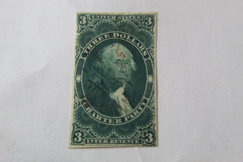 REVENUE : R85a   USED $3 CHARTER PARTY -   IMPERFORATE