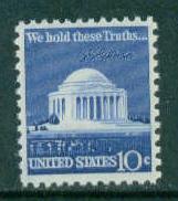 1510 10c Jefferson Memorial Fine MNH Plt/4 UL 35783 E9020