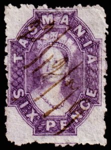 Tasmania Scott 32o, Perf. 11 1/2 (1878) Used F-VF, CV $37.50 M