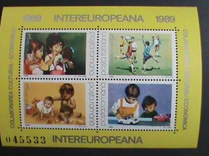 ​ROMANIA STAMP-1989-SC#3573 INTER EUROPA 1989 MNH S/S SHEET VERY FINE