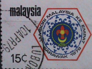 ​MALAYSIA STAMP:1967 LARGE AND PICTORIA STAMPS - USED VERY FINE #M-9