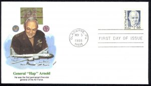 USA Sc# 2192 (Fleetwood) FDC (a) (Gladwyne, PA) 1988 11.5 Hap Arnold