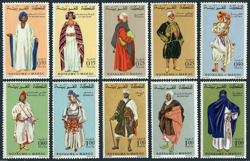 Morocco 198A-206,MNH.Michel 597/662. Regional Costumes 1968-1969.