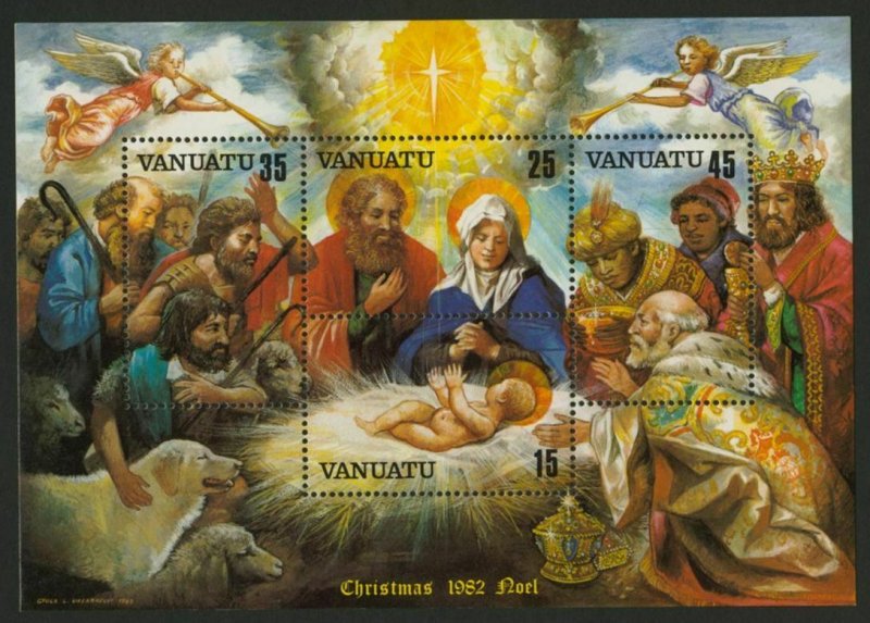 Vanuatu 345a MNH Christmas, Nativity Scene, Dog, Sheep