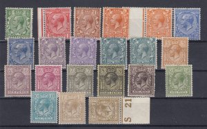 GB KGV 1912/24 Set To 1/- With Shades SG351/395 MLH BP9862