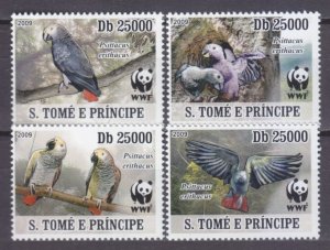 2009 Sao Tome and Principe 3777-3780 WWF / Birds 12,00 €