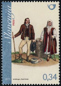 Slovenia 1107 MNH Traditional Costumes