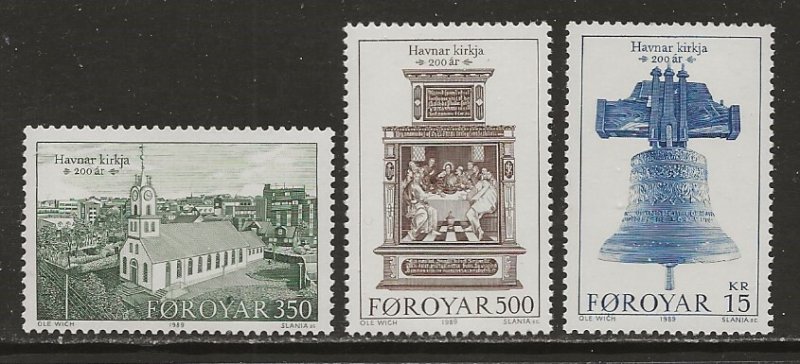 Faroe Islands Scott catalog # 186-188 Mint NH