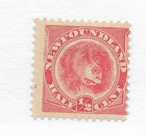 Newfoundland #57 Orange Red F MH - Stamp