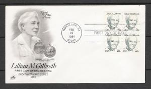 US #1868 Lillian Gilbreth FDC