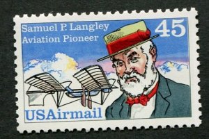 C118 45c Samuel Langley Mint NH VF