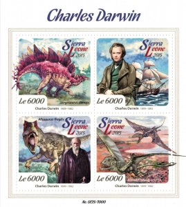 SIERRA LEONE 2015 - Charles Darwin,  dinosaurs/complete set MNH (2 scans)