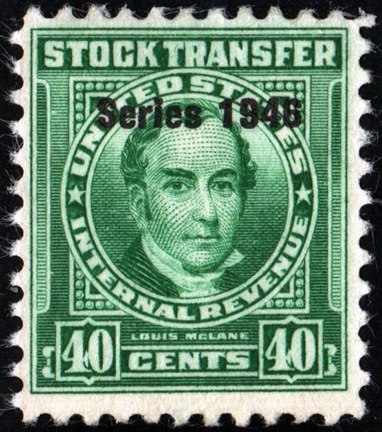 RD216 40¢ Revenue: Stock Transfer (1946) Used