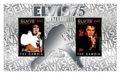 Gambia 2010 - Elvis Presley - Silver souvenir sheet - Scott #3295 - MNH